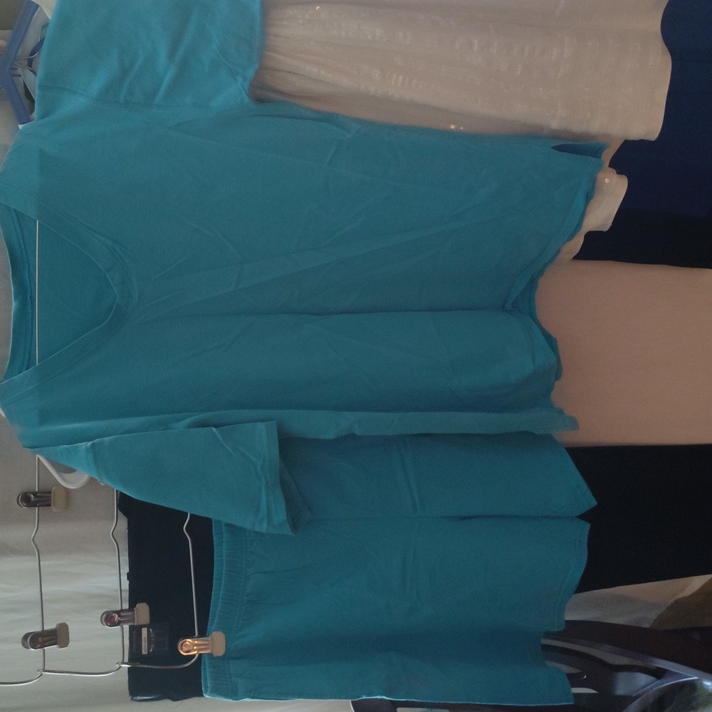 Hanes her way 2piece short sleeve v neck short set size extra large with pockets
